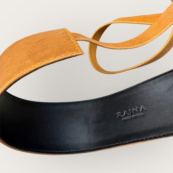 Raina Bronco Leather Wrap Belt with Pouch Bag Brown Cognac Tassels Made in USA - Picture 6 of 9